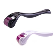 헬시 케어 540 더마 롤러 바늘 기구 얼굴 0.2mm 0.25mm 0.3mm-티타늄 스킨 도구 블랙 화이트 1 개, White 0.25mm