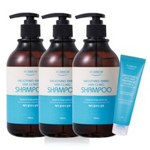 [본사 직영] 스무딩 아미노 헤어클리닉 단백질 수분 샴푸 500ml (유통기한 2023년 6월), 샴푸세트 500ml (3개)_에센스30ml추가