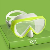훈련용스노클 잠수경김서림방지 투사수경 스노쿨링마스크 스노쿨링세트 스노우쿨링 오리발 잠수장비 물놀이용품 스쿠버다이빙장비 다이빙 다이빙장비 반대로 안개 부드럽게 한 유리제 렌즈 코 덮, Yellow