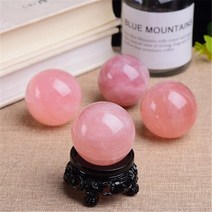 천연원석 수정구슬 홈 인테리어 천연 수석 자수정 호안석 흑요석 1pc 라운드 스톤 쿼츠 구 쿼츠 크리스탈 볼 광택 글로브 마사지 볼 룸 수족관 장식 선물, 1 pc 핑크 크리스탈, 2.1cm-2.5cm