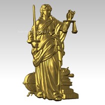 CNC 라우터용 3D STL 모델 Themis 정의 여신 프린터 Artcam Aspire Bas Relief