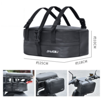 오토바이 방수 사이드백 용품 스쿠터 라이딩 리어백 바이크 모토캠핑 가방 라이더 박스 자전거, 5L, #7033 (PU블랙) 1개