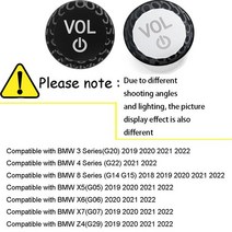 자동차 튜닝 볼륨 조절 노브 버튼 교체 트림 크리스탈 인테리어 BMW 3 시리즈 G20 G05 X5 G06 X6 G07 X7 Z4 G29, [01] as  this  picture, 01 as  this  picture, 1개