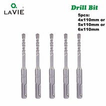 목공용 홀쏘 스텐 공구 lavie 5pcs 4mm 5mm 6mm 전기 망치 sds 플러스 세트 110mm 콘크리트 벽 벽돌 블록 벽돌 구멍 톱 링 016, 6x110mm 5개