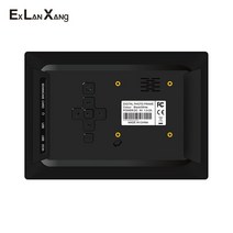 전자액자 디지털액자 스마트액자고화질 사진 멀티미디어 플레이어 MP3 알람 시계 선물 디지털 포토 프레, 01 Black_04 AU 플러그