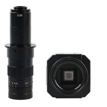 새로운 디지털 비디오 현미경 카메라 HD BNC AV CCD 산업 C-MOUNT 카메라, 1 건, with 180x