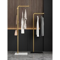 골드 블랙 코트랙 대리석 철재 행거 미니 옷가게 헹거 옷걸이, 골드거치대 (받침대 : 블랙) 높이 170cm