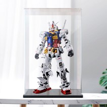 더보이 PG 건담 장식장 전시장 1/60 시리즈 아크릴 케이스 프라모델 피규어 진열 보관함, 블랙, 1개