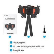 TELESIN 바이크 오토바이 헬멧 마운트 스트랩 Flodable 프론트 턱 GoPro 영웅 10 9 8 7 6 5 DJI Osmo 액션 Insta360 액세서리, 01 Package List A