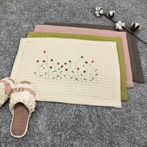 수피아코코 다용도 자수 양면 발매트 욕실매트, 그린