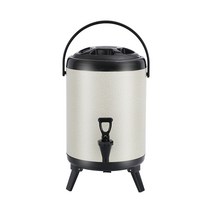 대용량 온수통 단열 밀크티 육수통 보온 10리터 국통, New 10L 무광택 블랙 밀봉 단열