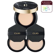 [NEW CLIO] 블랙마블 클리오 더블 커버킬 마그넷 팩트 에어 +파스텔헤어끈2개, 본품1개+리필2개+사은품, 21호