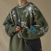 DFMEI 스웨터 남 겨울 크리스마스 커플 니트 아우터 상의