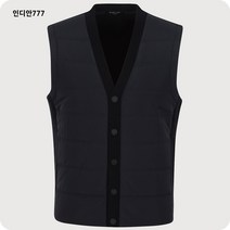 인디안 [24년F/W시즌 이월 특가] 보온성을 높인 앞판 패딩 우븐패치 등판 울니트 조합이 멋스러운 오픈형 스냅 베스트 777-9171-BO3W