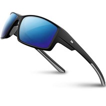 Rivbos 편광 선글라스 패션 자외선 차단 스포츠 운전 야구 골프 낚시 rbs861-블랙 아이스 블루 렌즈