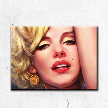 mon091 금발 마릴린먼로 유명인 배우 캔버스액자, 고급형유광전처리_XXL_38cm x 46cm