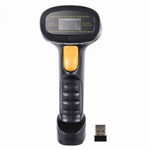 택배 스캐너 휴대용 2.4Ghz 무선 1D 레이저 바코드 W10 배터리 잔량 포함, Black