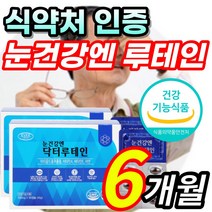 식약처 인증 침침한 흐릿한 눈 노화 건강 도움 루테인 루태인 뉴테인 누태인 뷰테인 마리골드꽃 황반색소밀도 비타민A 비타민E 결명자 블루베리 포도 종자 함유 + 알 약 케이스증정, 6개월 / 2개