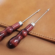 가죽공예 송곳바늘 공구 구멍뚫기 원목 나무손잡이