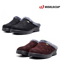 C. 월드컵/기차표 정품 NEW 퍼니트 고급 여성 방한화 사무실 외출용 효도화 엄마 방한 털 슬리퍼 신발 선물 추천