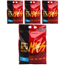 뮤턴트 더 오리지널 매스 쿠키 & 크림 맛, 4개, 6.8kg