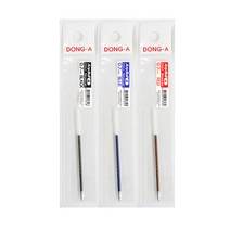 동아연필 동아 애니볼4색 0.7 리필심 12자루, 12개, 검정