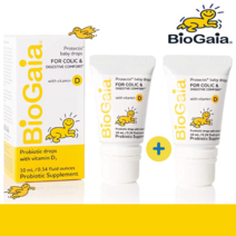 [1+1] 바이오가이아 신생아 아기 유산균 비타민D 이지드롭 튜브형 10ml 2개, 1개, 유산균+비타민D 10ml x 2개
