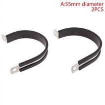 304 스테인레스 스틸 고무 라이닝 P 클립 케이블 장착 호스 파이프 클램프 Mikalor 2 피스, 01 A