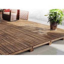 야외 데크 조립식 평상 테라스 정자 카페 원목 마루, 100x60m 높이 54cm