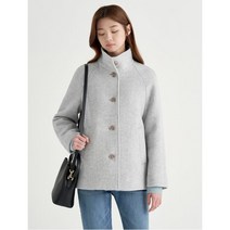 빈폴레이디스 라이트 그레이 울 캐시미어 밴드넥 미디엄 코트 BF2X30U102 1001246