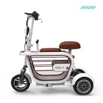 전기자전거 전기 스쿠터 Foldable 세 바퀴 자전거 400W 부모 자녀 10 인치 미니 세발 애완 동물 자동차, 03 10ah white, 한개옵션1