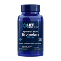 라이프 익스텐션 브로멜라인 500 mg 60 베지타블렛, 1개, 기본