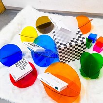 가방랙 잡지꽂이 잡지랙북유럽 스타일 책장 홈 거실 아크릴 디스플레이 랙 다기능 스토리지 탁상 사진 소, 02 커피