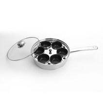 에그 마스터 egg poacher pan 스테인레스 스틸 데친 계란 밥솥 완벽한 데친 계란 제조기 유도 쿡탑 계란 기선 프라이팬, 달걀 6개