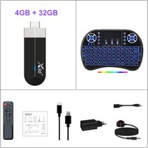 안드로이드셋탑 안드로이드tv 박스 tv셋톱박스 X98 S500 Amlogic S905Y4 쿼드 코어 안드로이드 11 TV 스틱, 07 4G 32G i8 backlit_01 미국 플러그