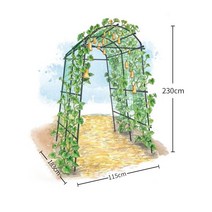 호박덩쿨 지지대 넝쿨식물지지대 오이 덩굴 지주대 식물지지대 오벨리스크 터널형 오밸리스크, 1.15mx1.83m x 2.3 m, 블랙