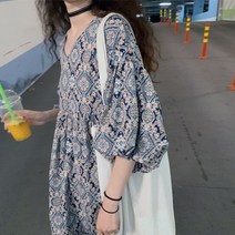 동남아 원피스 여행 여름옷 괌 몰디브 다낭 사이판 여성 브이넥 신혼여행