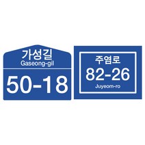 새주소 도로명판 건물번호판 소형 대형 알루미늄판 반사시트지, 오각