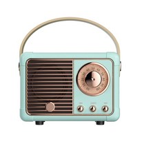 미니 블루투스 스피커 레트로 U 디스크 TF 카드 FM 크리 에이 티브 선물 휴대용 사운드 박스 USB 야외, 04 파란, 04 파란