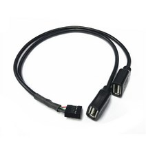 1포인트 2 컴퓨터 마더 보드 기계 2.54 피치 듀폰 10 핀 터미널 USB 여성 데이터 확장 케이블, 0.3m