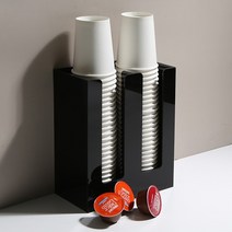 탕비실 오피스 카페 종이컵 정리 보관 2열 심플 디스펜서, 단품, 상세페이지 참조