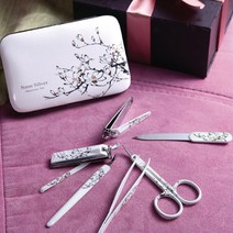 삐삐템 벨금속 BN-8177A 7P 목련사각 나노 손톱깎이 선물 세트 면세점 판매 홍보 판촉 명품 디자인이 미려한 인쇄 스티커 포장 감사 카드, 1