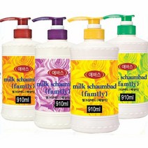 [KT알파쇼핑]1+1 에바스 샴바드 바디워시910ml(대용량), 발송일:3호 초록+5호 보라