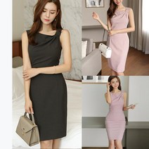 여성 정장 원피스 민소매 슬림핏 원피스 하객룩