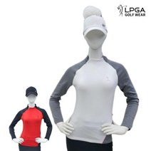 LPGA 골프웨어 여성 고탄력 기모 티셔츠 L507P