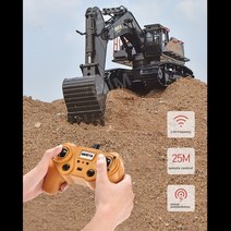 키덜트 rc카 rc 포크레인 굴삭기 무선 원격 모형 모델링 미니어처 어른장난감 1대14, 단일-영어