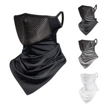 1+1 자전거버프 여름 귀걸이 자전거마스크 자외선차단 쿨마스크 스포츠마스크, 럼프마스크(블랙+화이트)