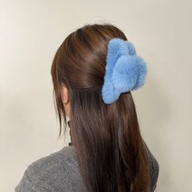 아미고(AMIGO) 리얼 밍크 퍼 칼라 포인트 헤어 집게핀 5color