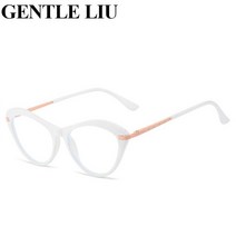 블루레이 플레이어 Cat Eye Anti Blue Light Glasses Women Blocking Ray Computer Eyeglasses for Ladies, 09 White_01 With A Bag
