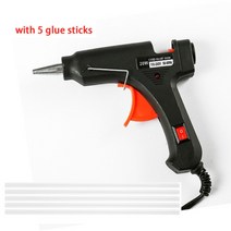 20w 핫멜트 글루 건 7mm 접착제 스틱 diy 글루 건 미니 산업용 총 열 온도 열 전기 수리 도구, 총 -5 글루 스틱, 3-우리를